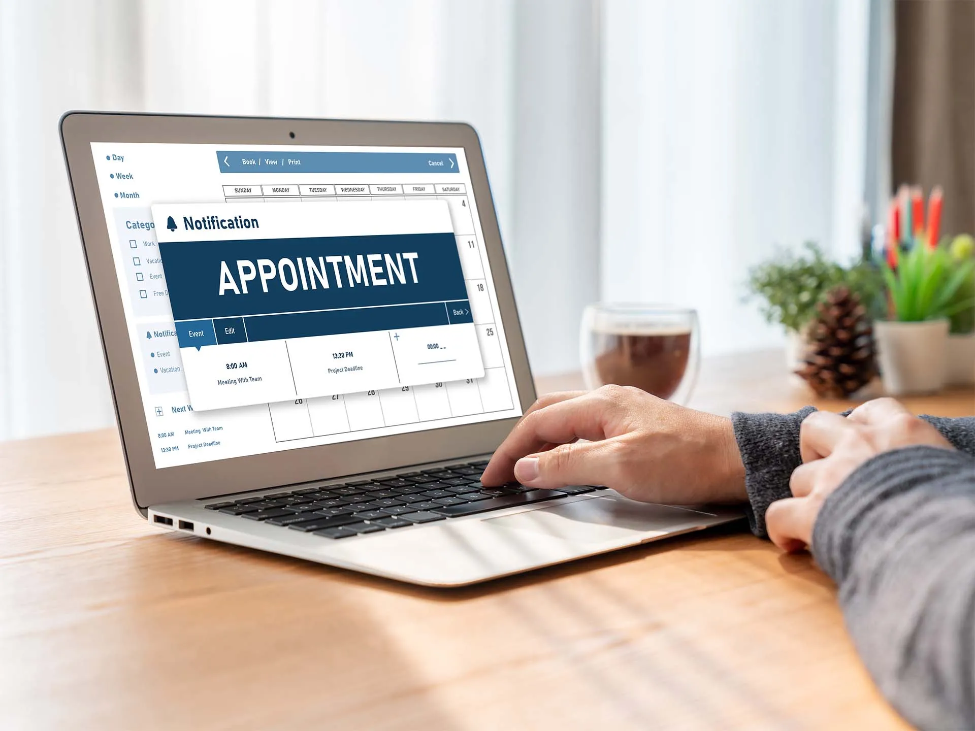 Online appointment booking calendar